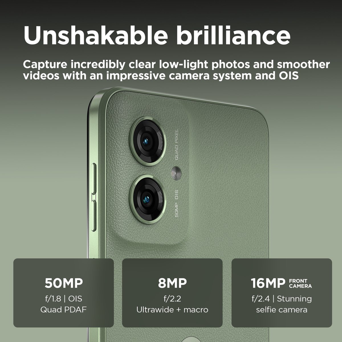 Motorola moto g55 5G 16,5 cm (6.49") Dual SIM Android 14 USB Type-C 12 GB 256 GB 5000 mAh Groen