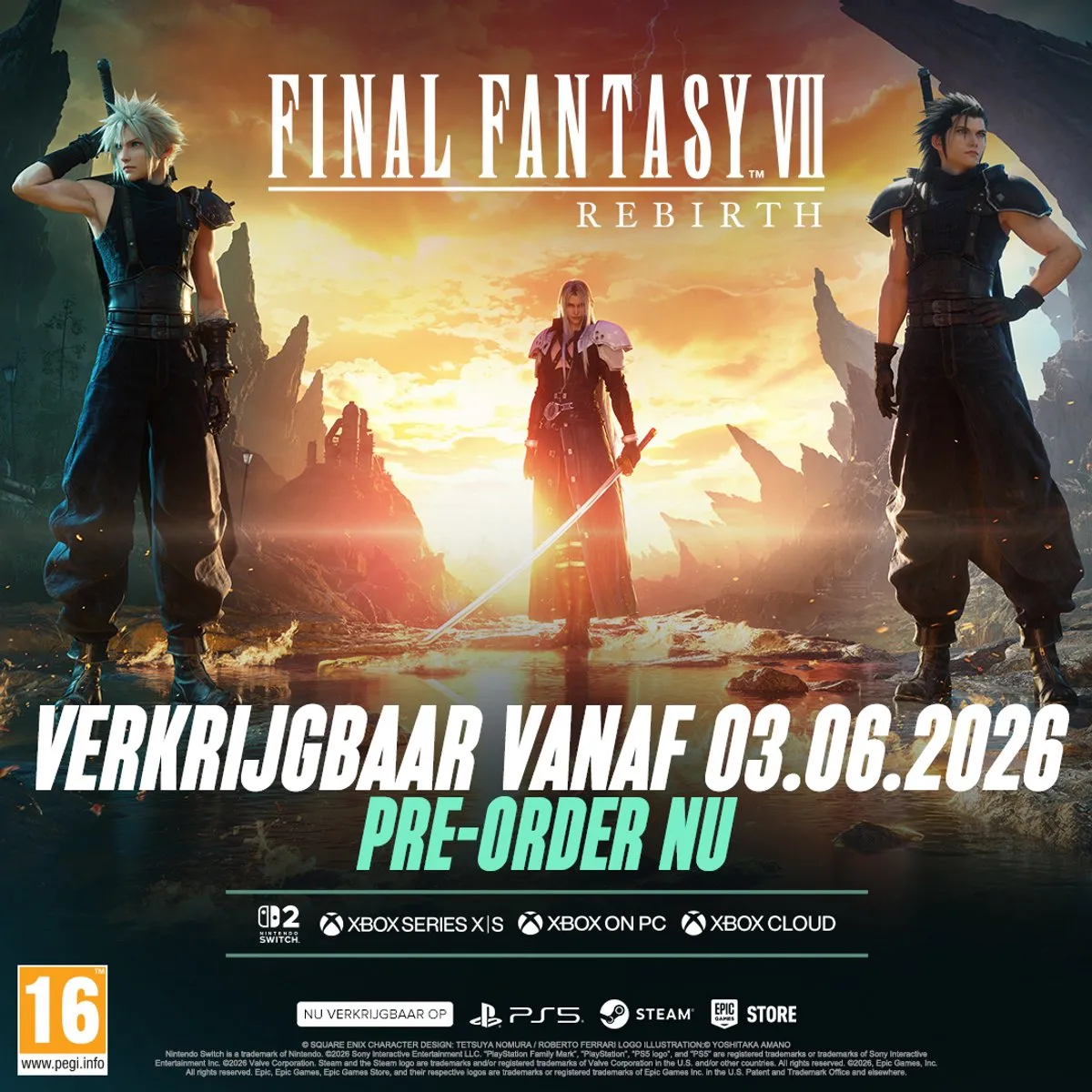Square Enix Final Fantasy VII Rebirth Nintendo Switch 2 - Exclusieve MTG Kaart