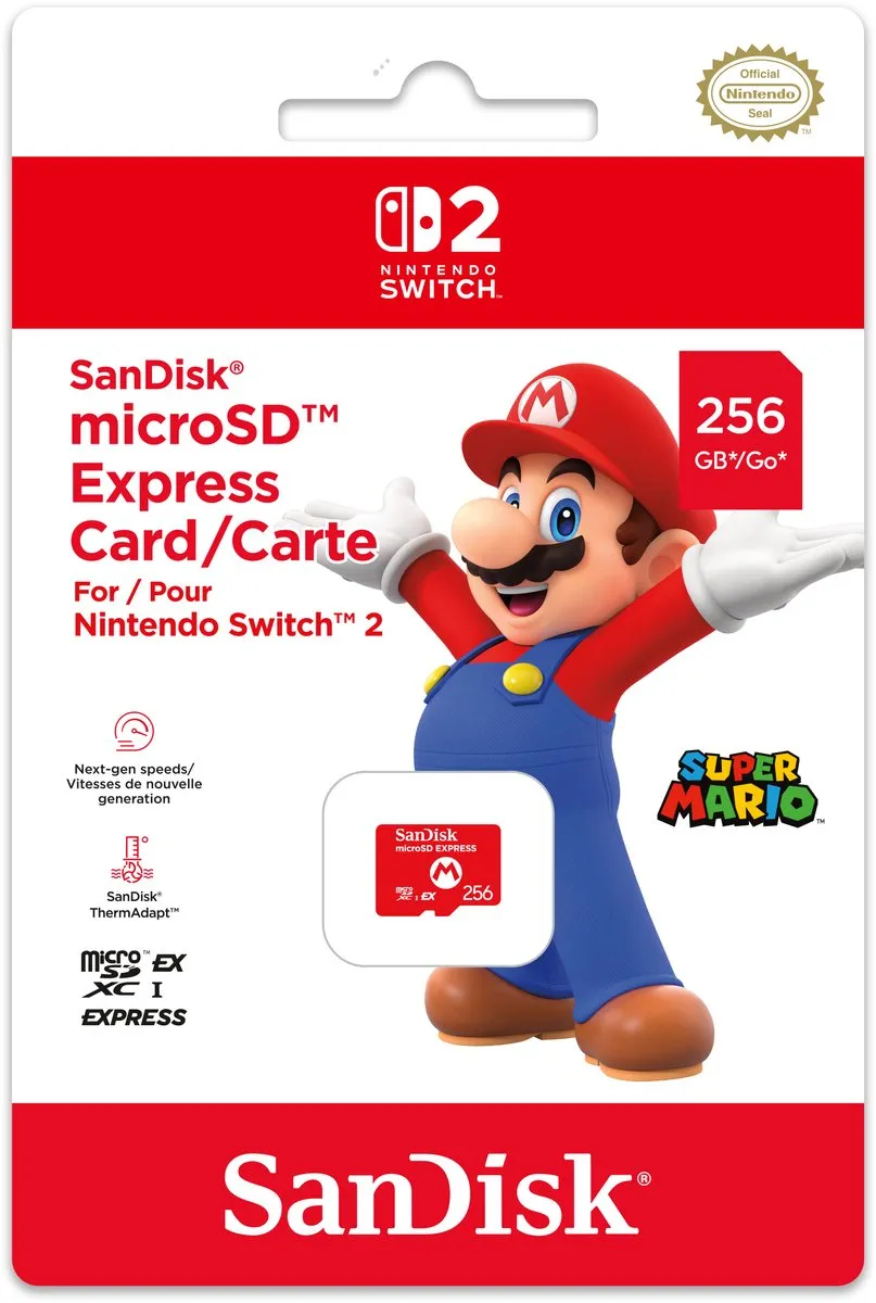 Nintendo Switch 2 SanDisk MicroSD 256GB