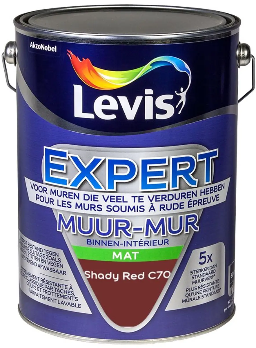 Levi's Expert Muur Binnen Mix Shady Red C70 Mengverf 5L