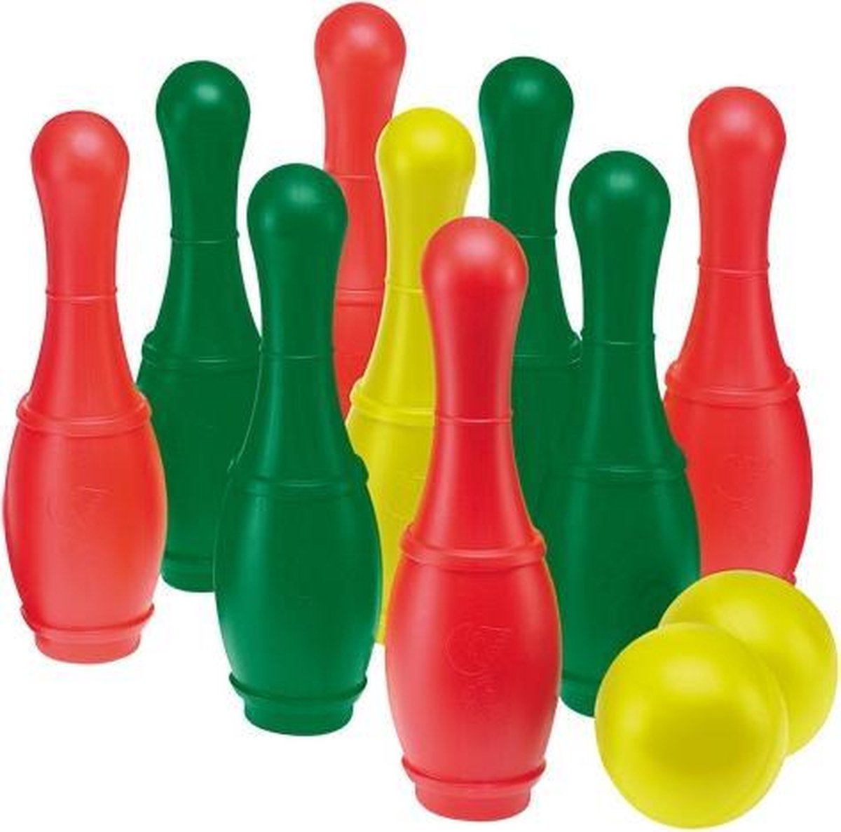 Rolly Toys Kegelspel Bowling - 9-delige set met bal en kleurrijke kegels