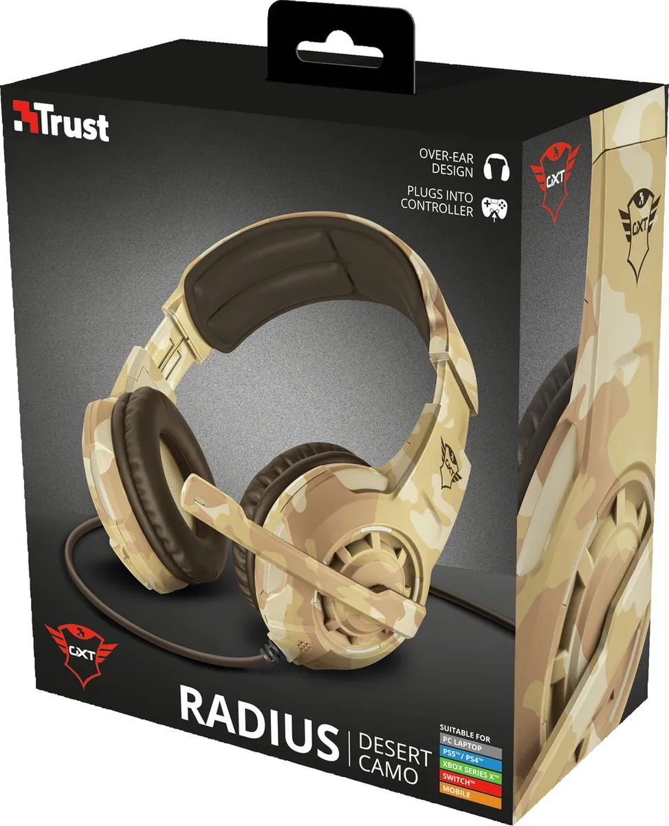 Trust GXT 310D Radius Gaming Headset - Desert Camo