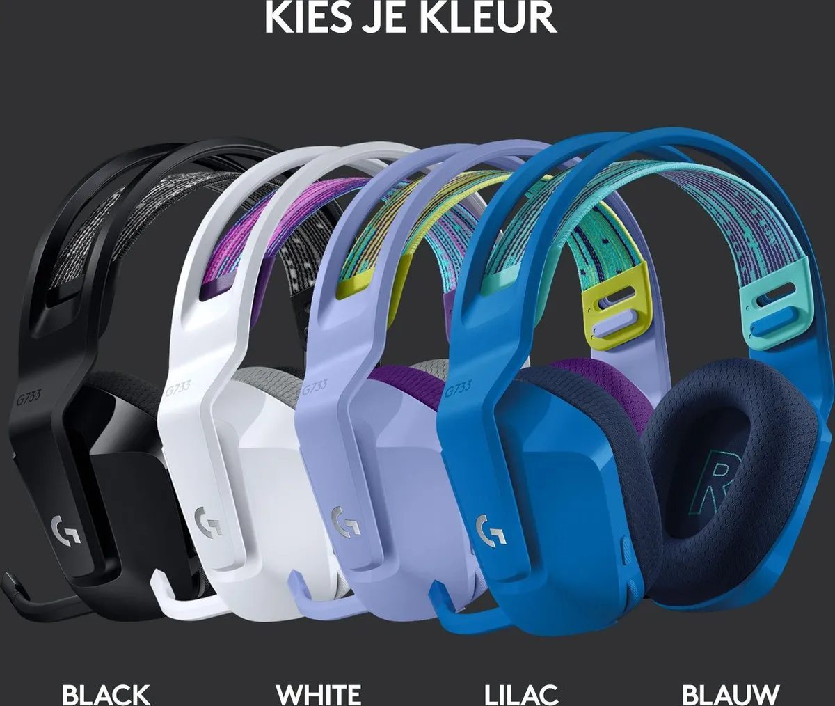 Logitech G G733 LIGHTSPEED Draadloze Gaming Headset - Lila