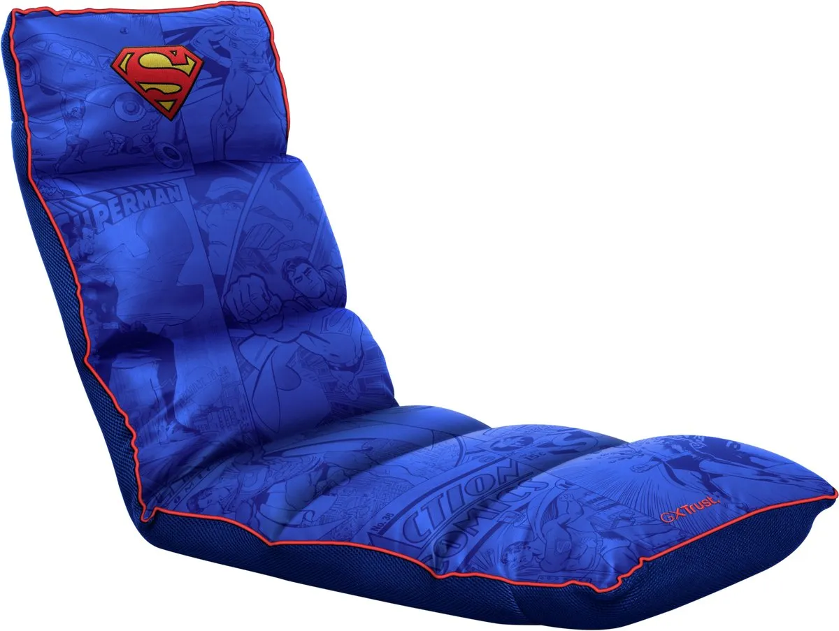 Trust GXT 718SM RAYZEE SUPERMAN – Vloer Gaming Stoel – Opvouwbaar – Zachte stoel – Superman