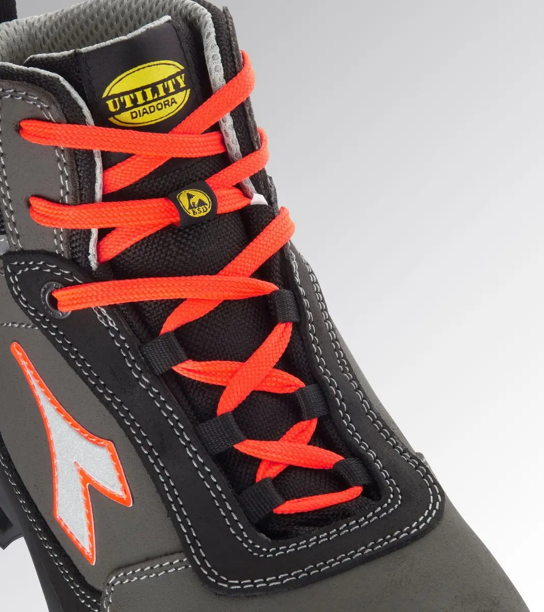 Diadora SHARK STA IMP LEAT MID S3S FO SR SC BLACK/F. Red 48