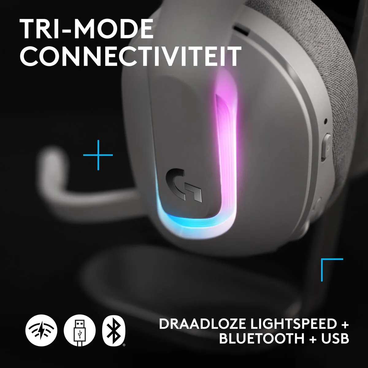 Logitech G G522 LIGHTSPEED Draadloze Gaming Headset Wit - afbeelding 6 van 6