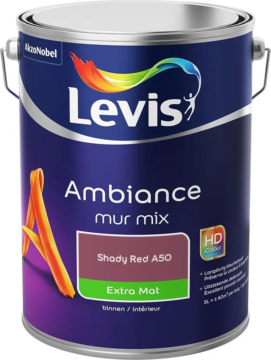 Levi's Ambiance Mur Extra Mat Mix Mengverf Shady Red A50