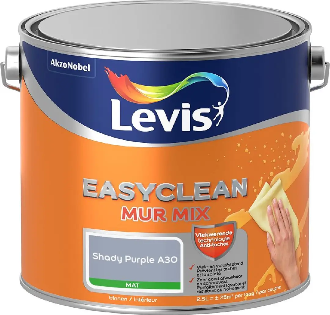 Levi's Easyclean Mur Mat Mix Shady Purple A30 Mengverf 2,5L