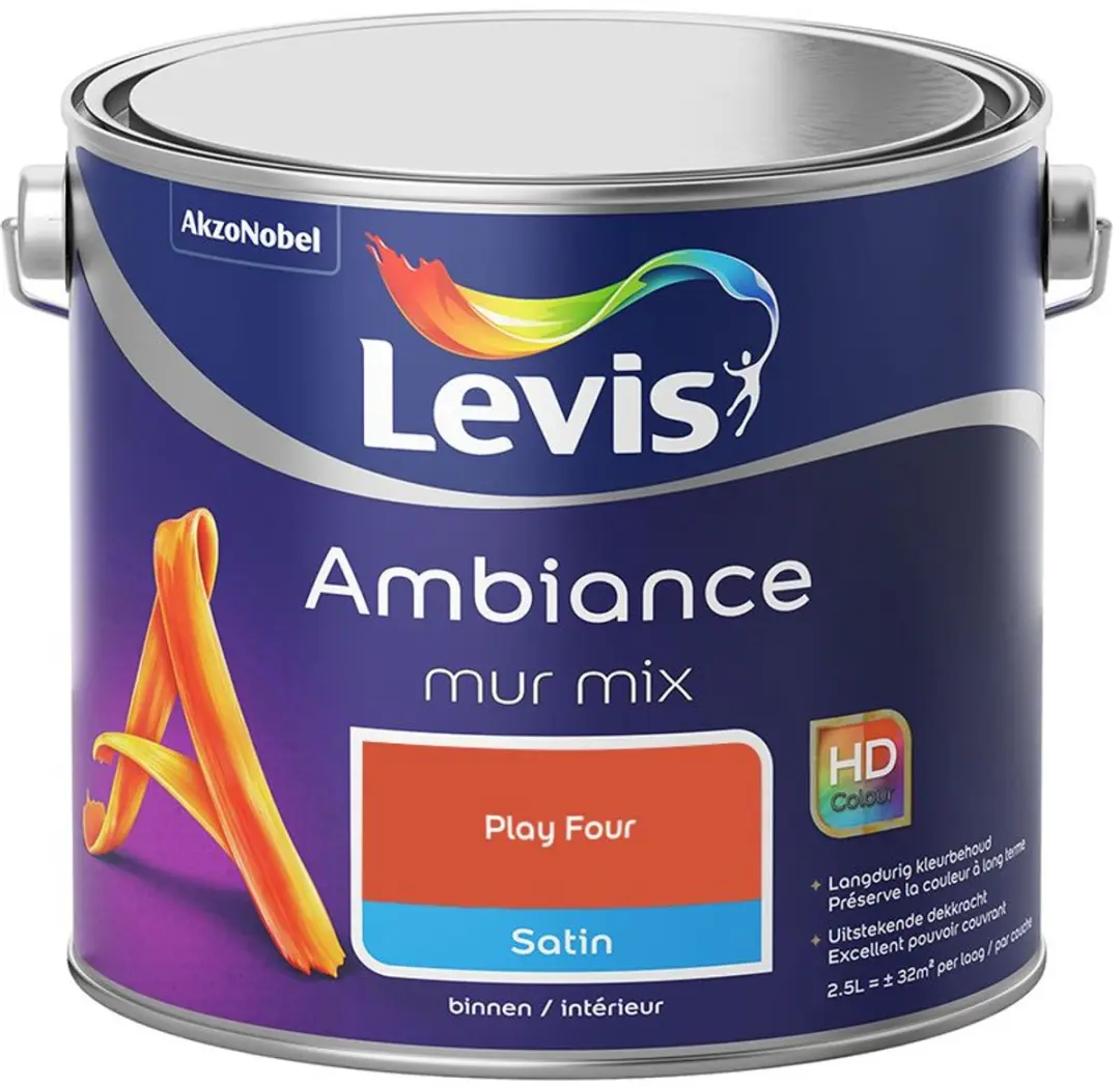 Levi's Ambiance Mur Satin Mix PLAY FOUR Mengverf 2,5L