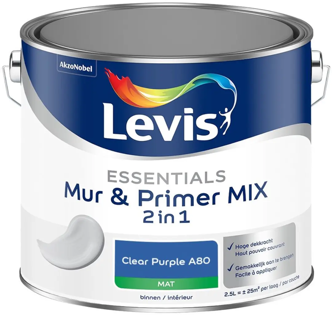 Levi's Essentials Mur & Primer Mix Clear Purple A80 Mengverf 2,5L