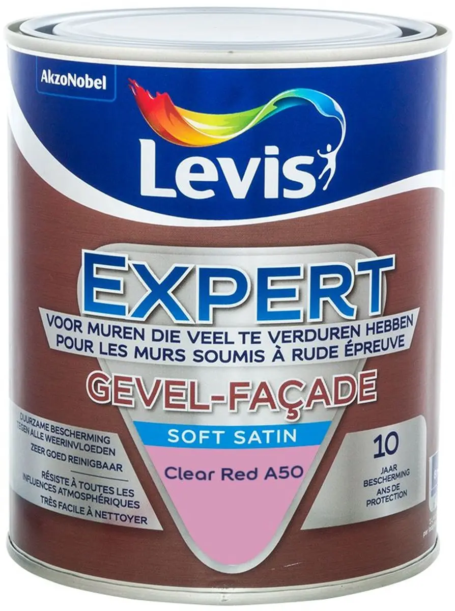 Levi's Expert Gevel Mix Clear Red A50 Mengverf 1L
