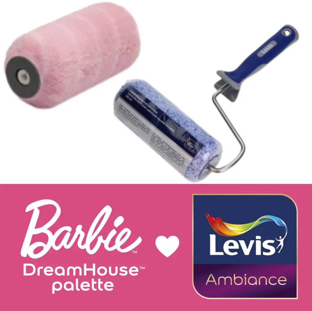 Levi's Barbie Dreamhouse Muurverfset - 18cm - Blauw/Rood