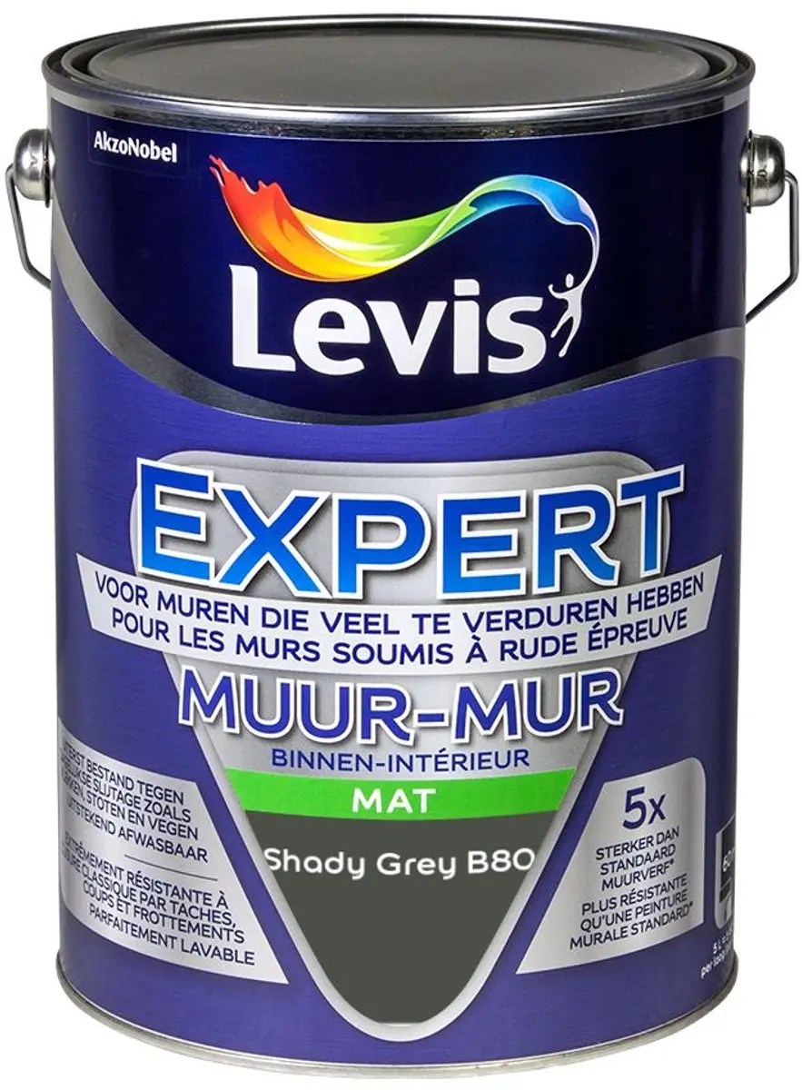 Levi's Expert Muur Binnen Mix Shady Grey B80 Mengverf 5L