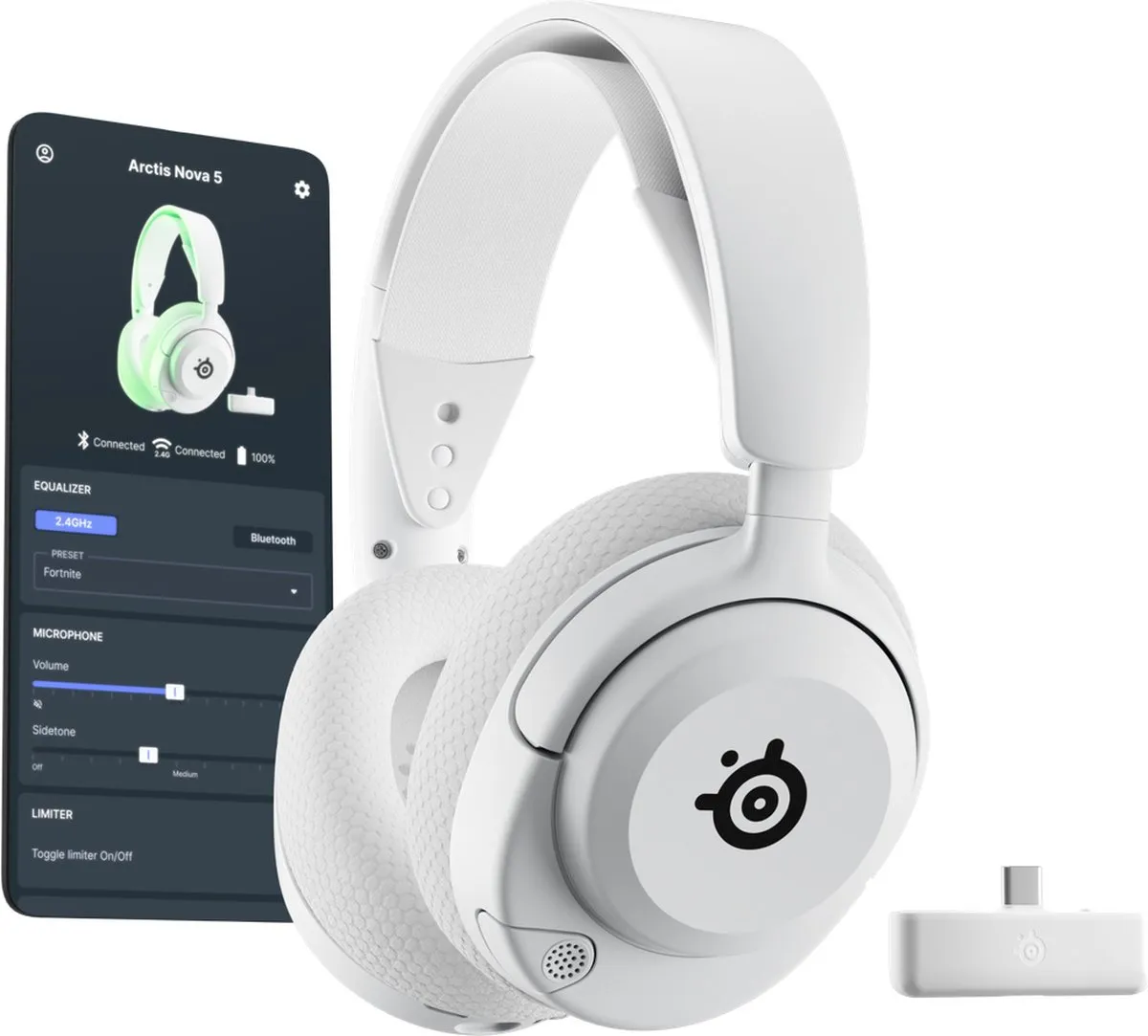 SteelSeries Arctis Nova 5X 61677 Gaming Headset - Wit - 60 uur