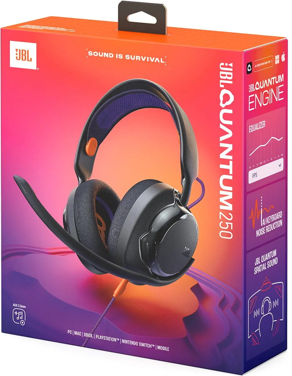 JBL Quantum 250 Gaming Headset - Zwart