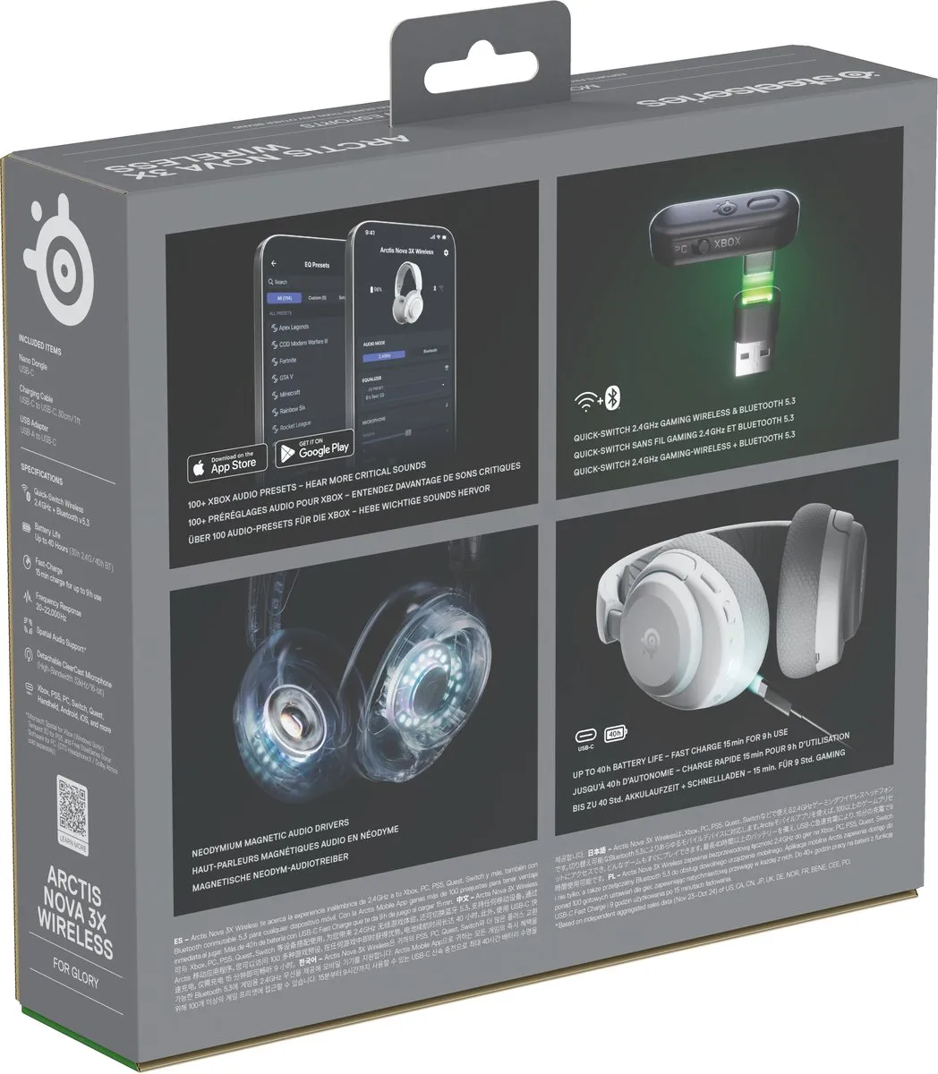 SteelSeries Arctis Nova 3X Wireless Headset - Xbox - Wit - afbeelding 6 van 6