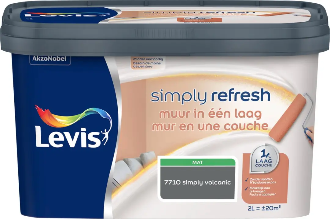Levi's Simply Refresh Muur In Een Laag Simply Volcanic 2L