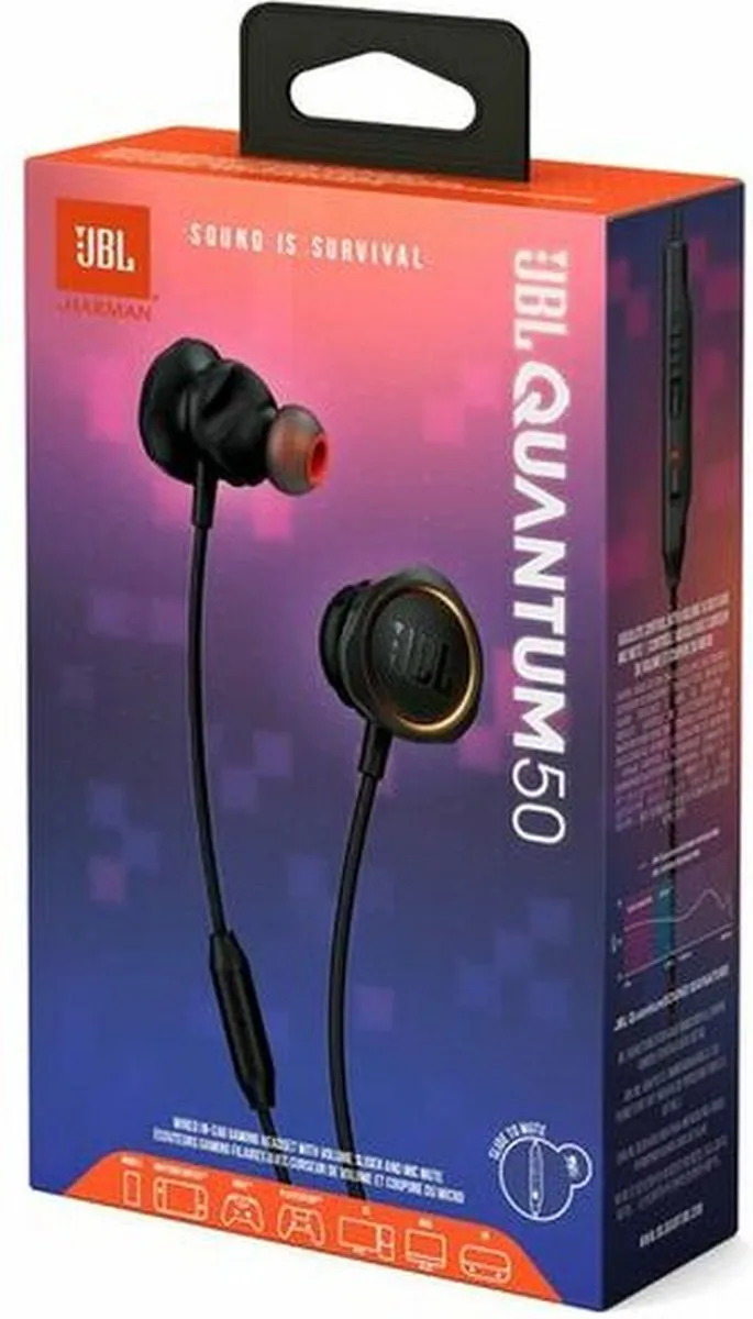 JBL Quantum 50 Bedrade Oordopjes - Zwart - afbeelding 6 van 6