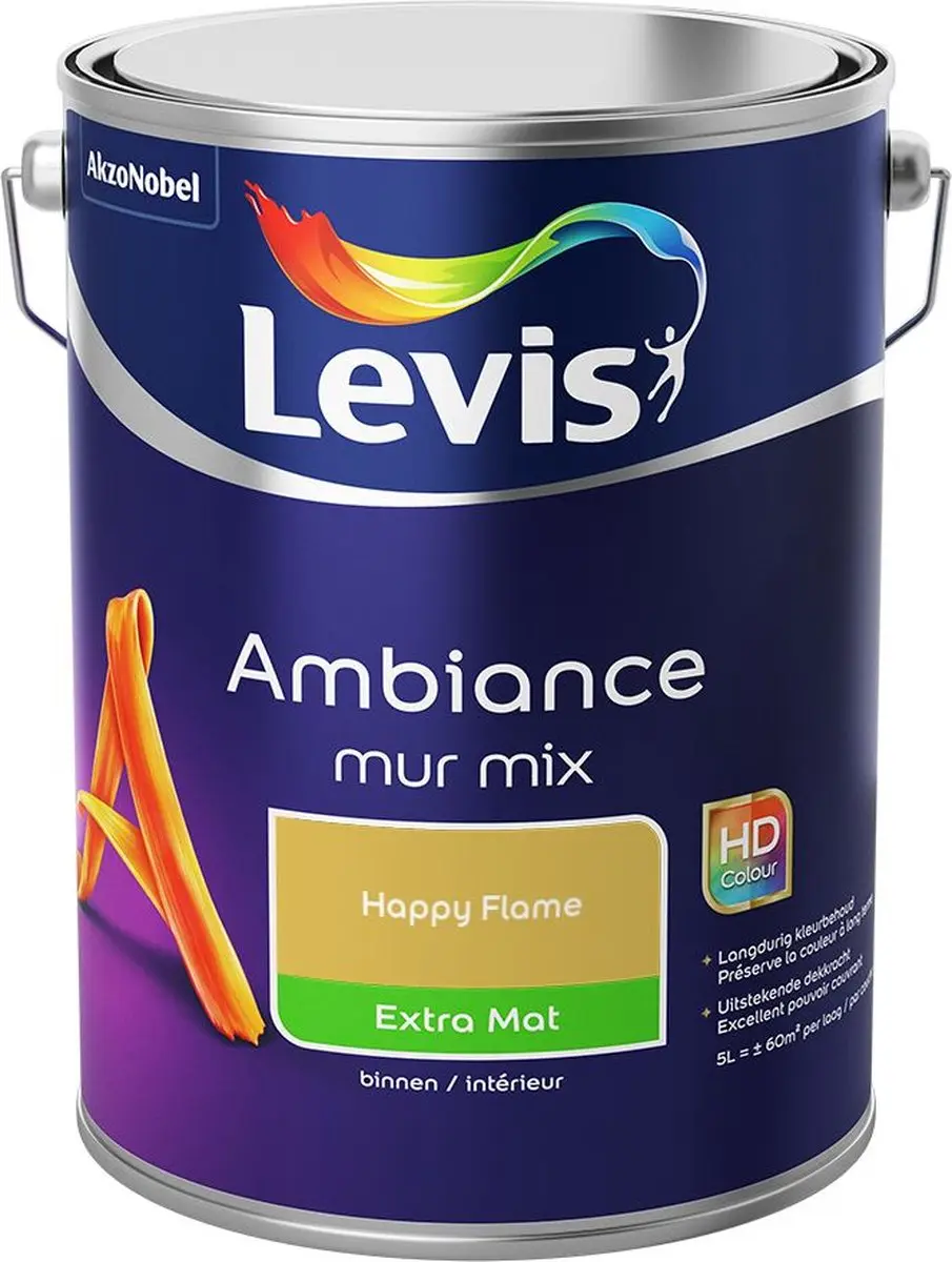 Levi's Ambiance Mur Extra Mat Mix Mengverf Happy Flame 5L