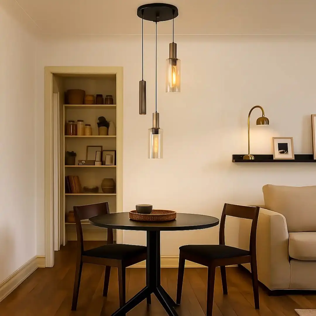 Highlight Perugia Hanglamp 3x10W - Ø40cm Zwart/Amber