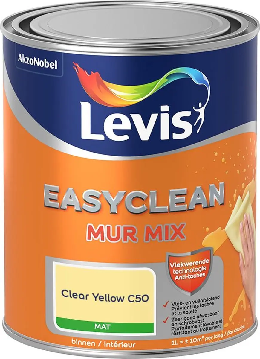Levi's Easyclean Mur Mat Mix Clear Yellow C50 Mengverf 1L