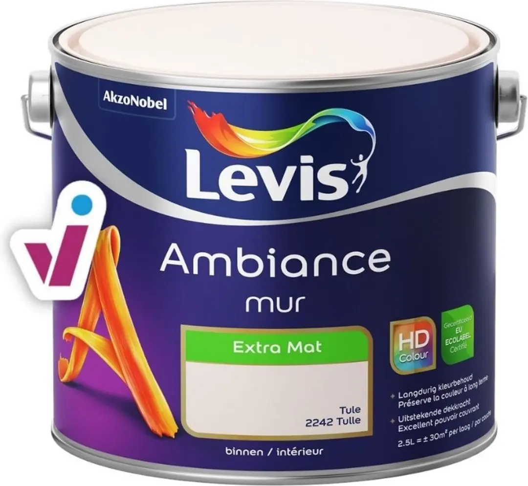 Levi's Ambiance Mur Extra Mat Tule 1L - 078 Asgrijs