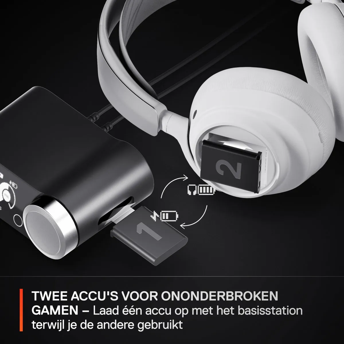 SteelSeries Arctis Nova Pro P - Draadloze Gaming Headset - Wit