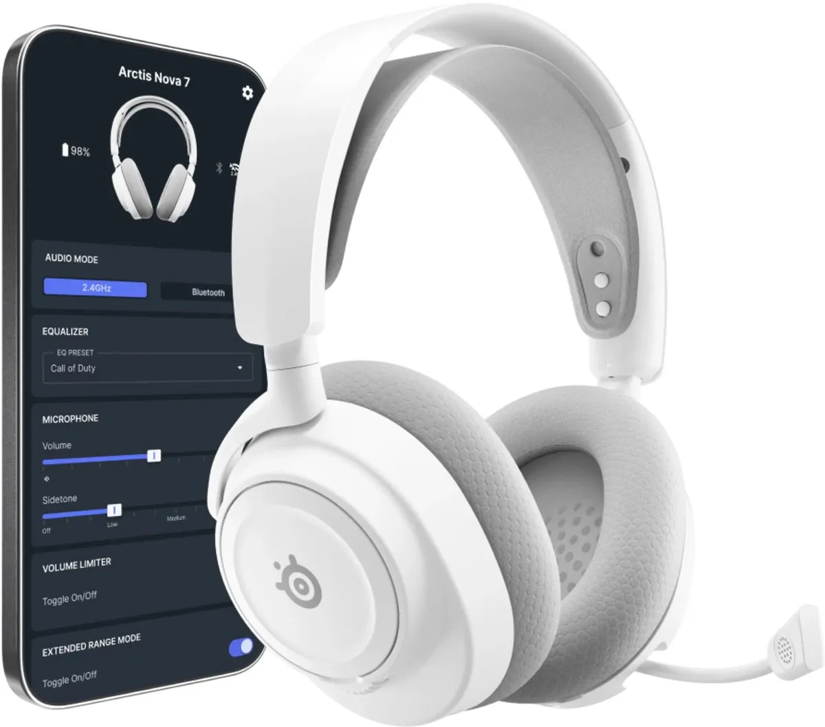 SteelSeries Arctis Nova 7P Gen 2 Headset - Wit - afbeelding 6 van 6