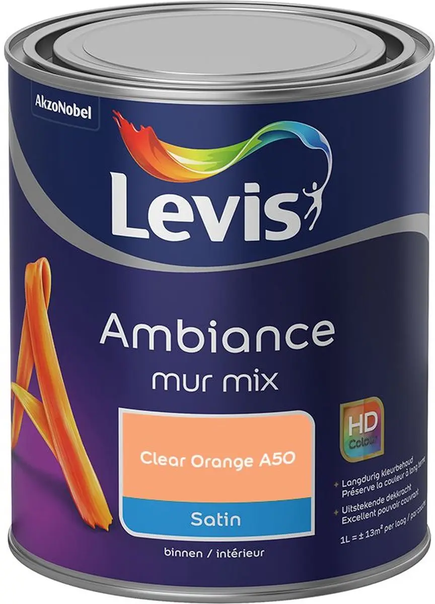 Levi's Ambiance Mur Satin Mix Clear Orange A50 Mengverf 1L