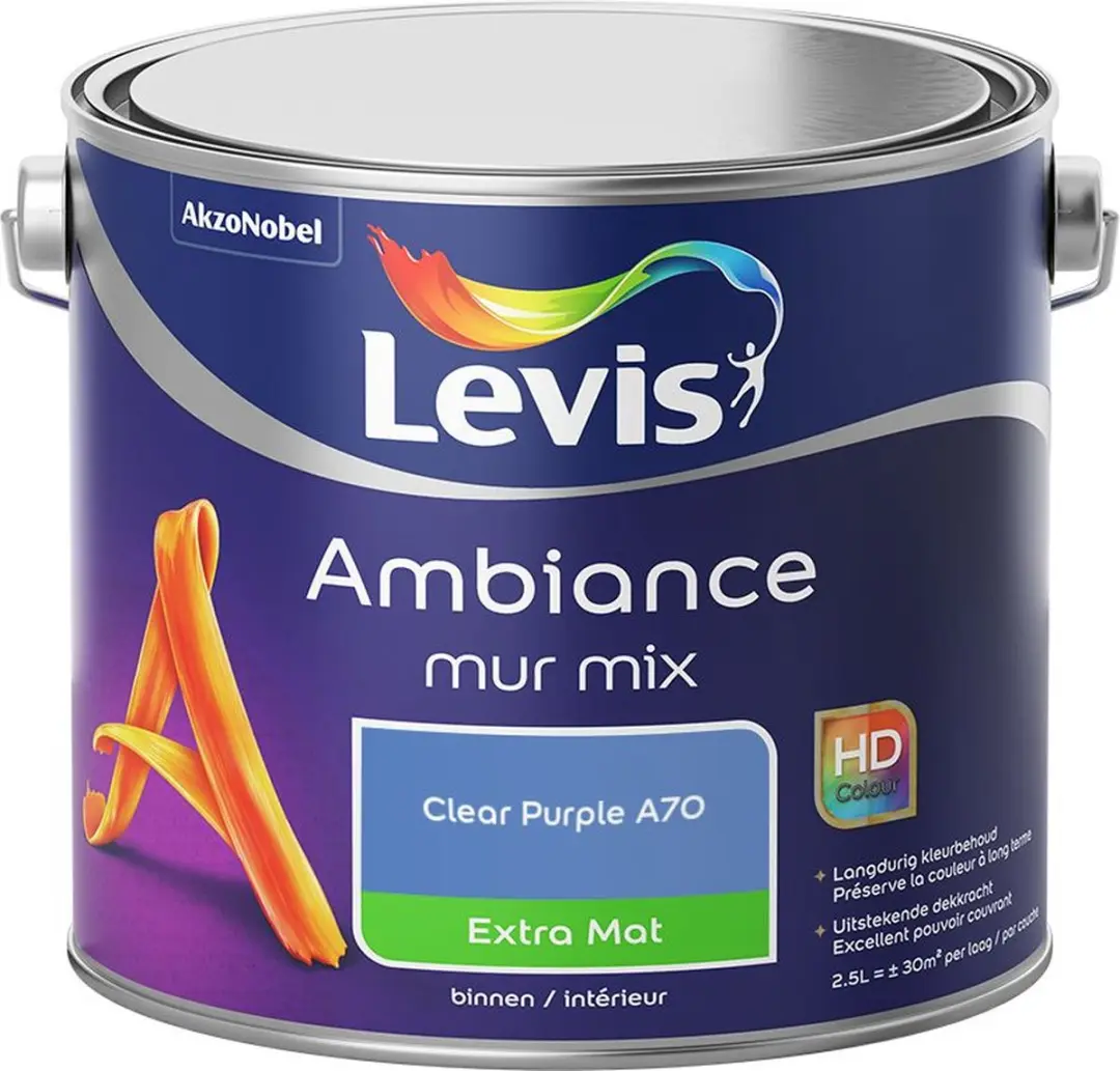 Levi's Ambiance Mur Extra Mat Mix Clear Purple A70 Mengverf 2,5L