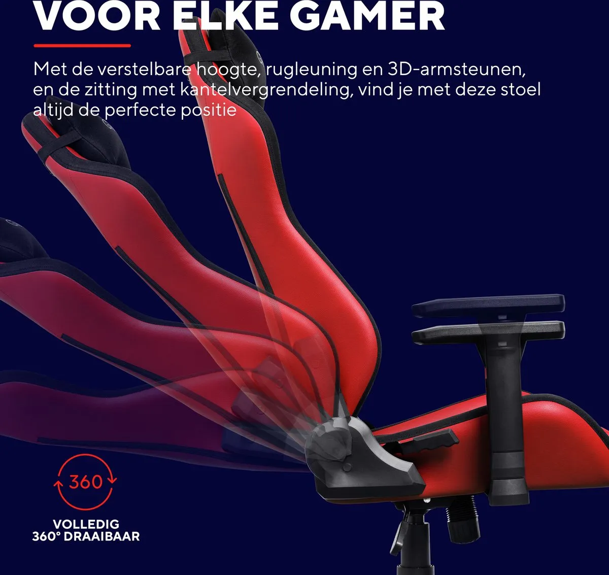 Trust GXT 714R Ruya Gamingstoel - Rood