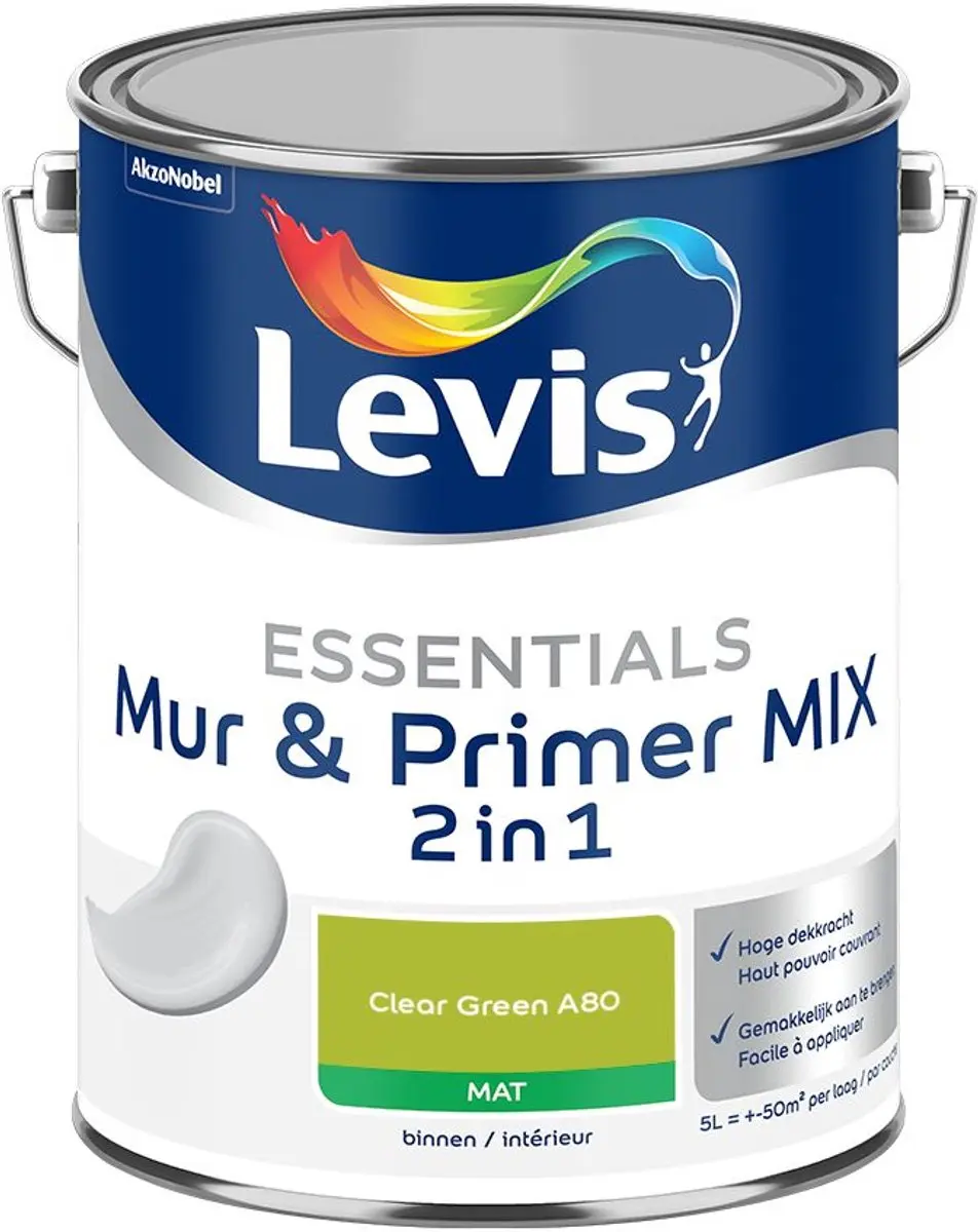 Levi's Essentials Mur & Primer Mix Clear Green A80 Mengverf 5L