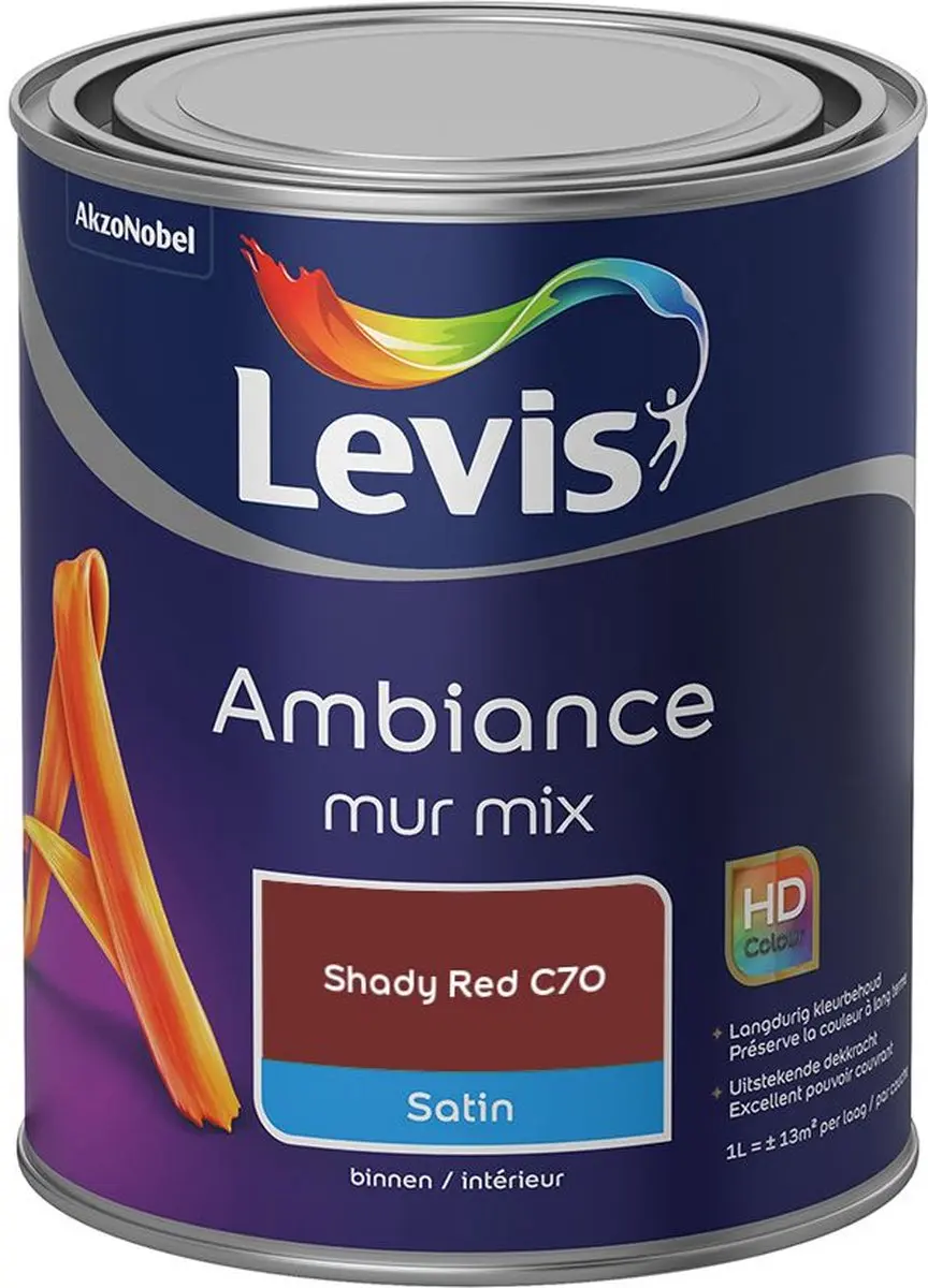 Levi's Ambiance Mur Satin Mix Shady Red C70 Mengverf 1L