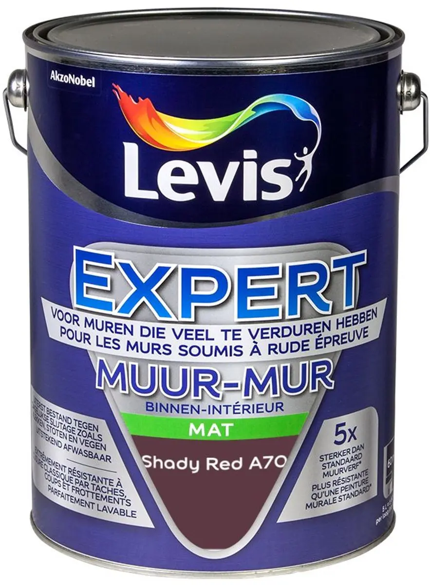 Levi's Expert Muur Binnen Mix Shady Red A70 Mengverf 5L
