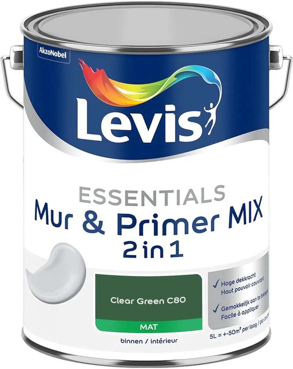 Levi's Essentials Mur & Primer Mix Clear Green C80 Mengverf 5L