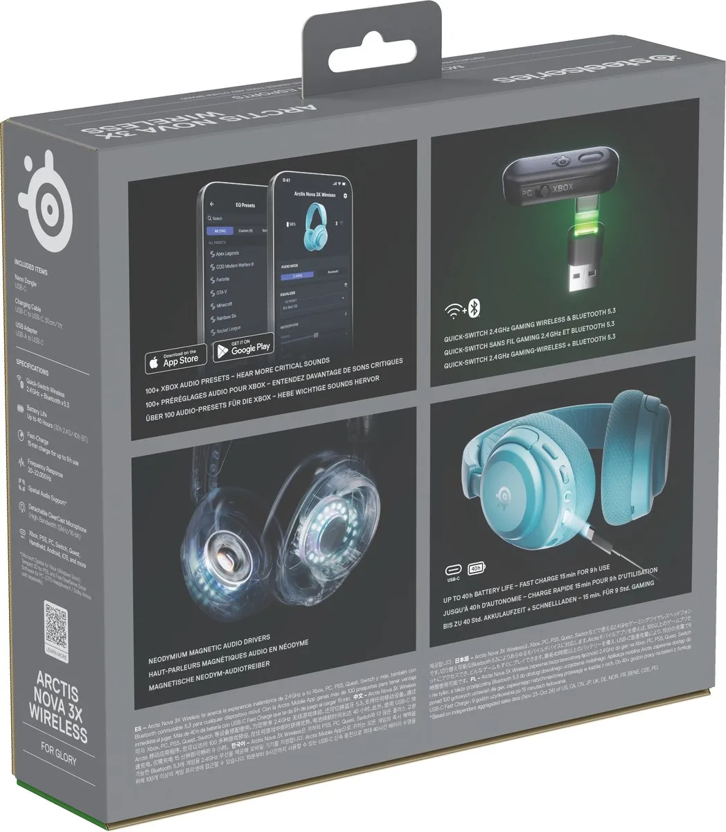 SteelSeries Arctis Nova 3X Headset - Aqua