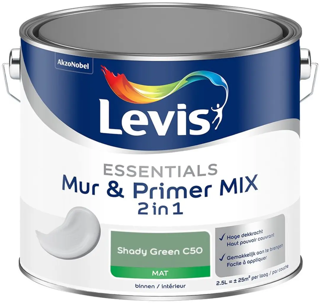 Levi's Essentials Mur & Primer Mix Shady Green C50 Mengverf 2,5L