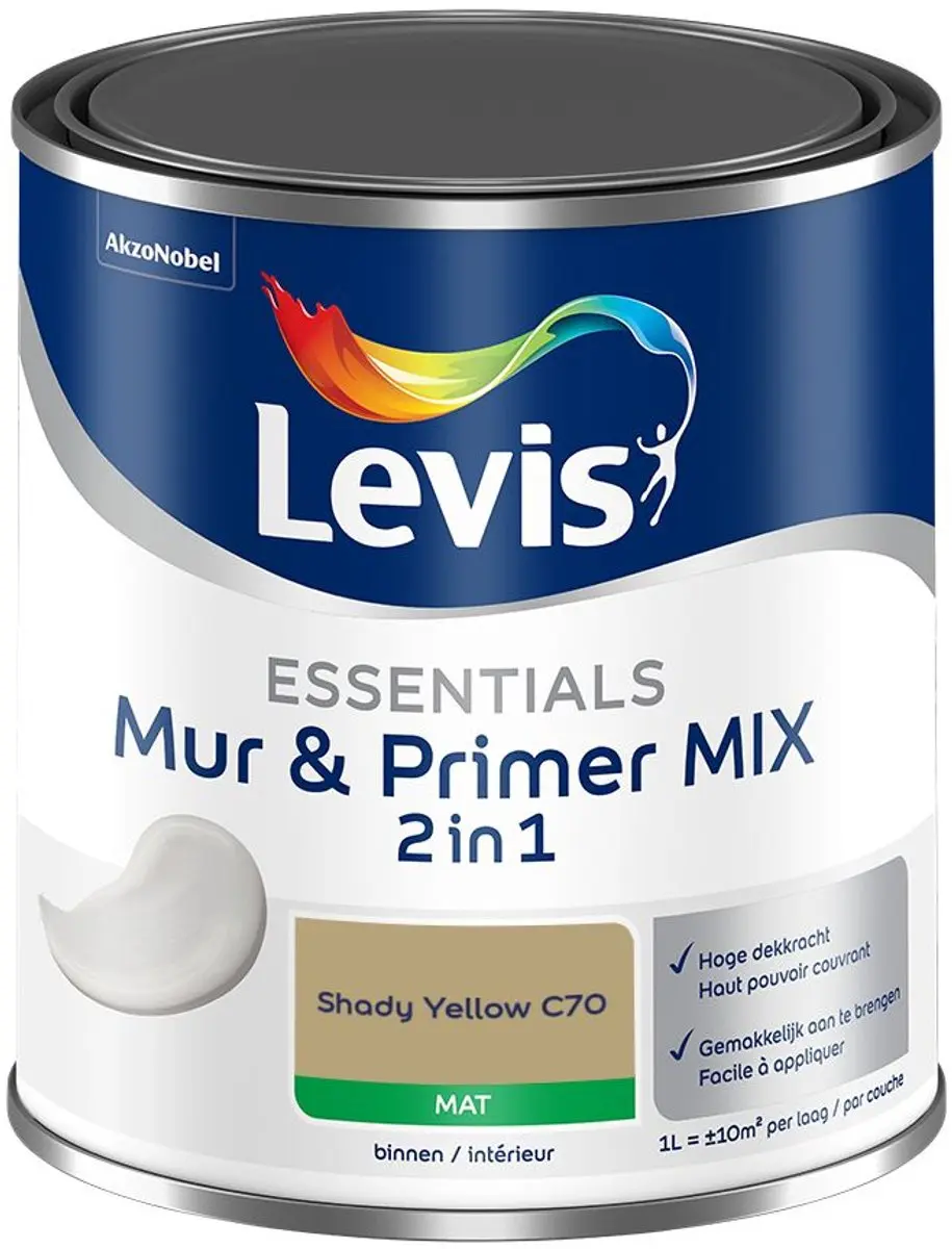 Levi's Essentials Mur & Primer Mix Shady Yellow C70 Mengverf 1L