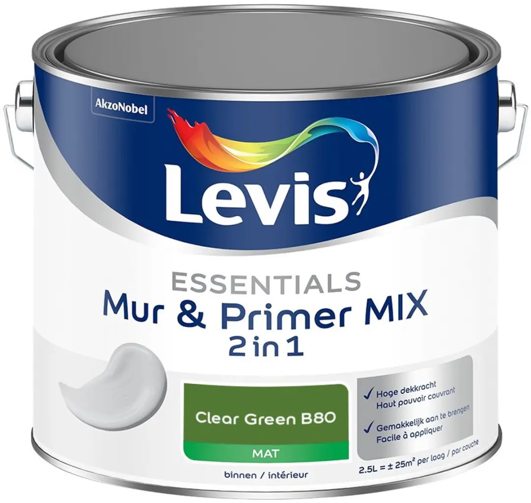 Levi's Essentials Mur & Primer Mix Clear Green B80 Mengverf 2,5L