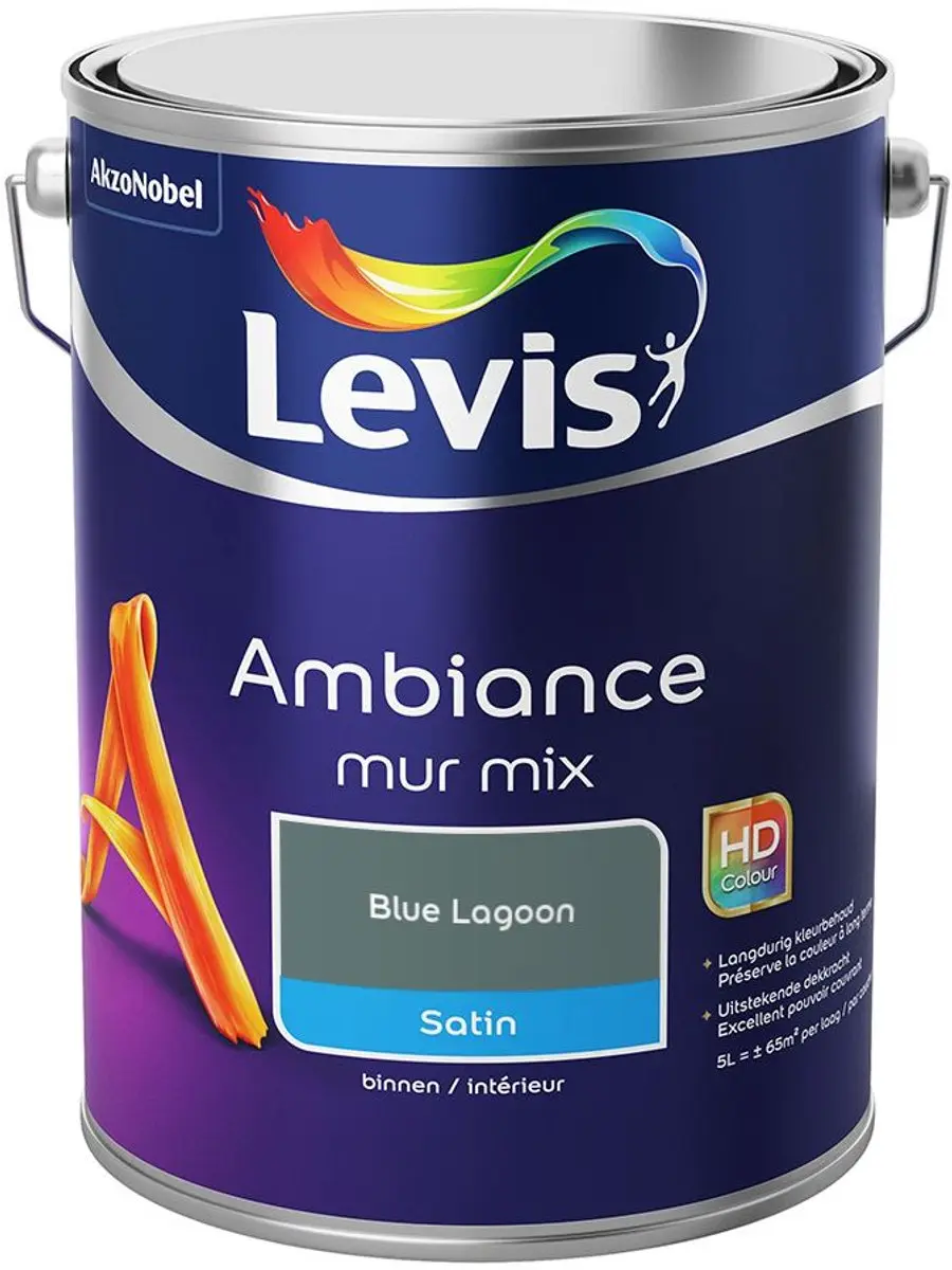 Levi's Ambiance Mur Satin Mix Blue Lagoon