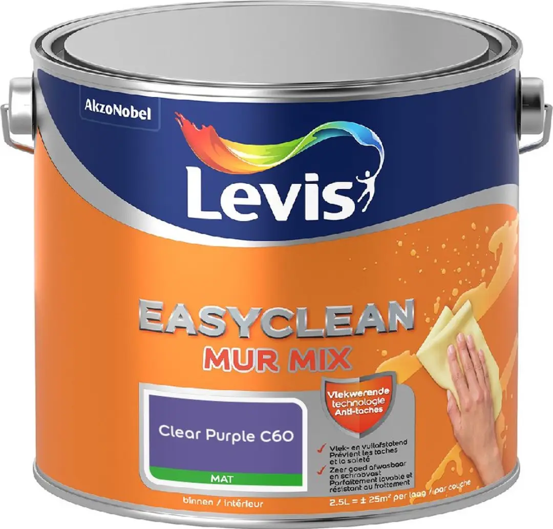 Levi's Easyclean Mur Mat Mix Clear Purple C60 Mengverf 2,5L