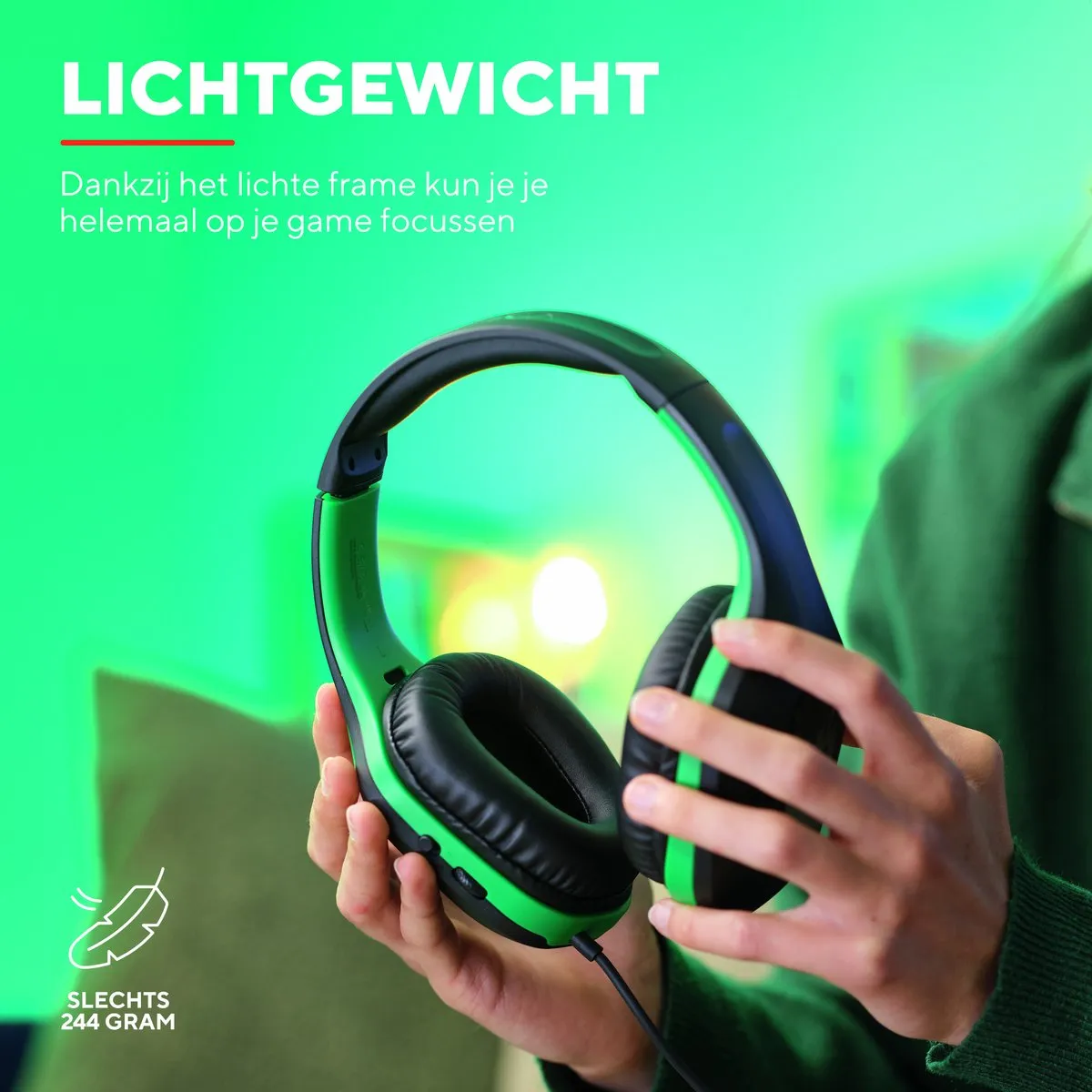 Trust GXT 415X Zirox Gaming Headset - Xbox - 50mm - Groen