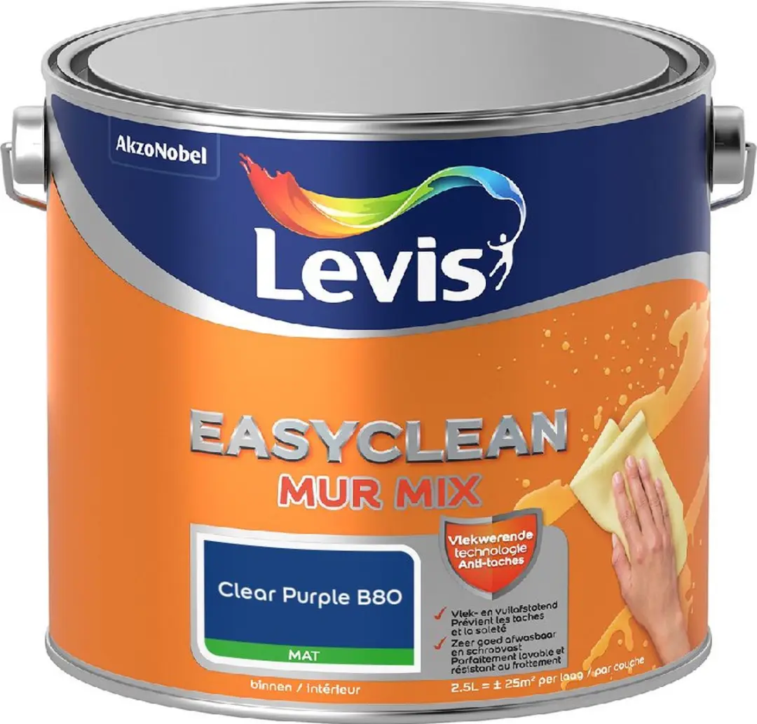 Levi's Easyclean Mur Mat Mix Clear Purple B80 Mengverf 2,5L