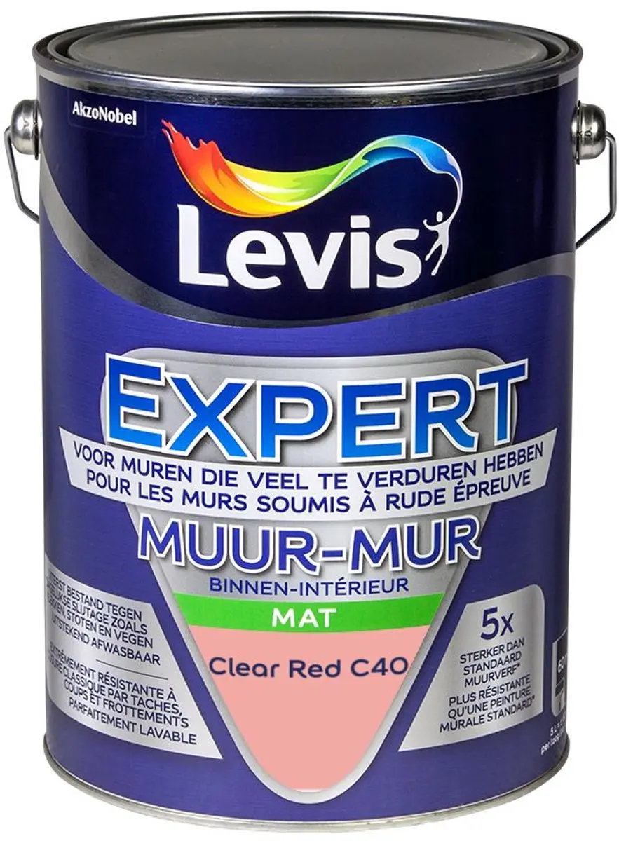 Levi's Expert Muur Binnen Mix Clear Red C40 Mengverf 5L