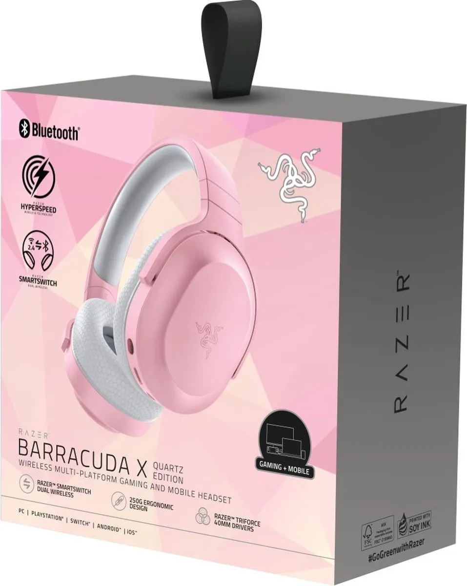 Razer Barracuda X RZ04-04430300-R3M1 Draadloze Gaming Headset - Quartz Roze