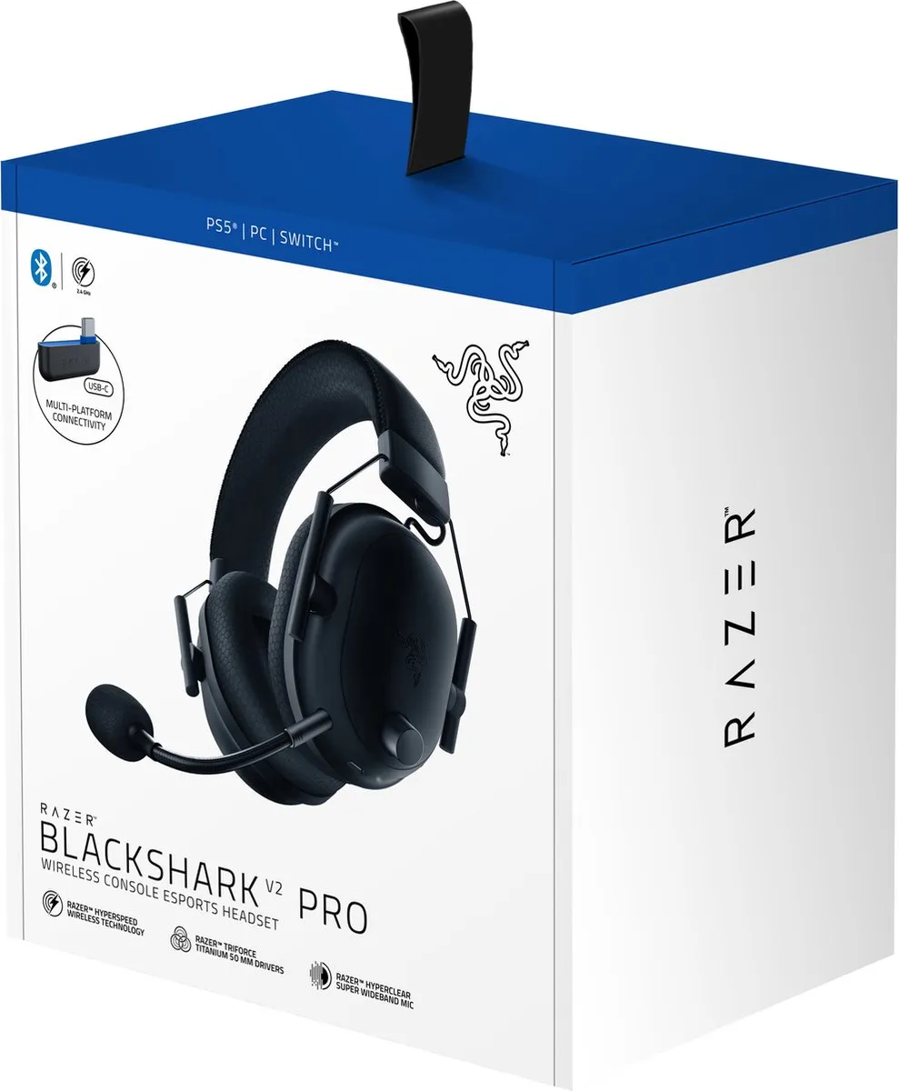 Razer BlackShark V2 Pro - Draadloze Game Headset - Official Playstation Licentie - PS4/PS5/PC -Zwart