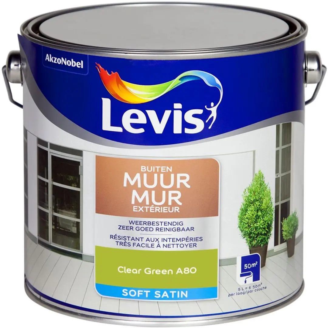 Levi's Muur Buiten Mix Clear Green A80 Mengverf 5L