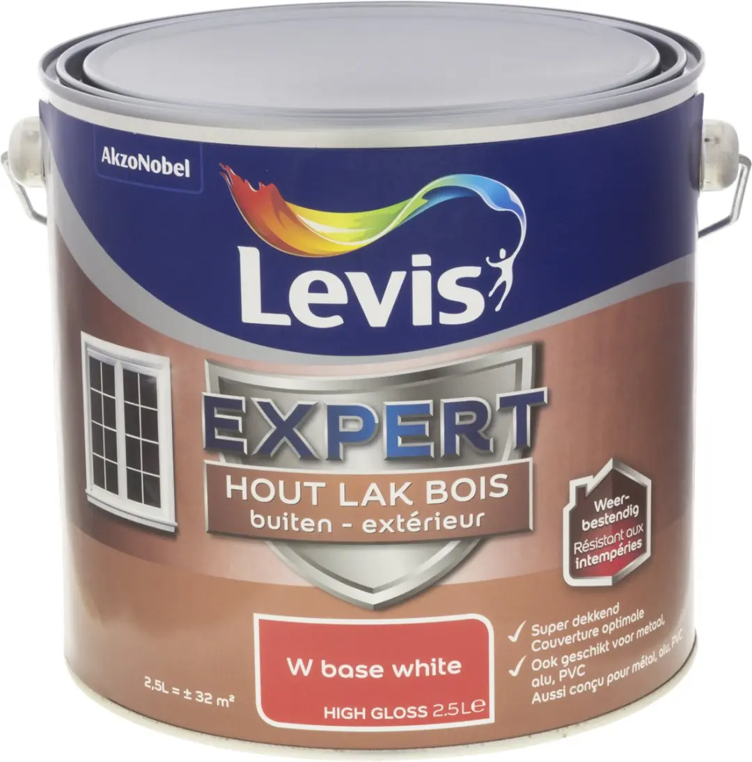 Levi's Expert Houtlak Buiten High Gloss 2,5L - Wit