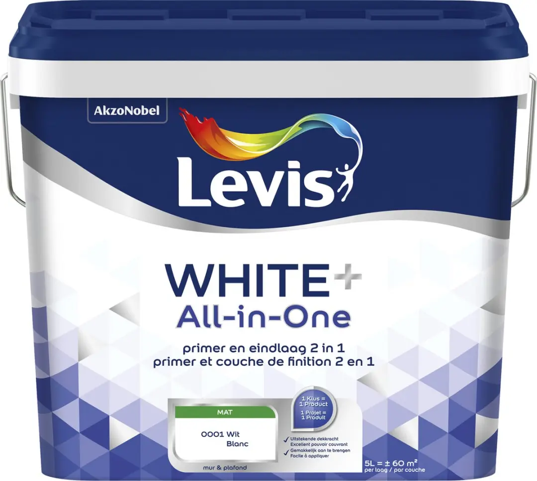 Levi's White+ All-In-One Verf 5L