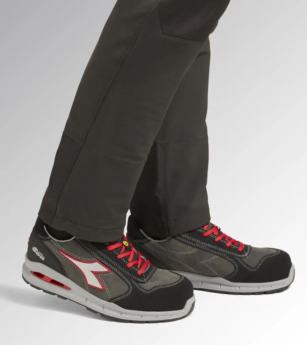 Diadora RUN A.BOX LOW S3S FO SR ASPHALT/SILVER/RED 44